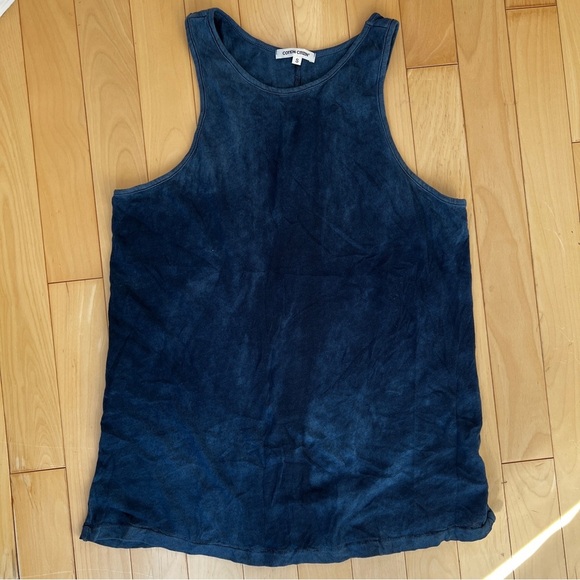 COTTON CITIZEN Standard Tank Vintage Deep Blue Size Medium - Picture 2 of 7